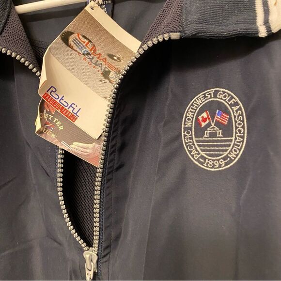 Cutter and Buck Climaguard ladies navy blue 1/4 zip Jacket NW Golf Association L - Picture 6 of 13